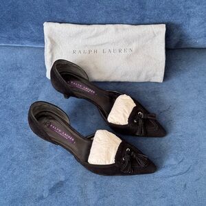 RALPH LAUREN Collection Purple Label Suede Pumps Shoes‎ size  6 1/2 B